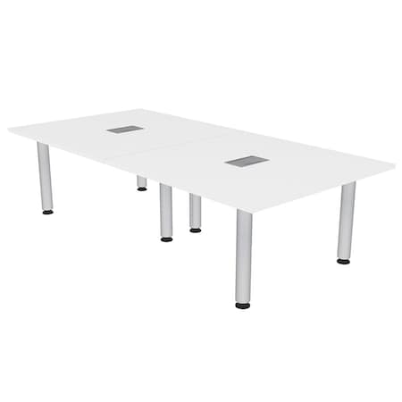 Skutchi Designs 45 in W, 96 in L, 29 in H, Engineered Wood Top, White H-REC-4893-PT-09-EL